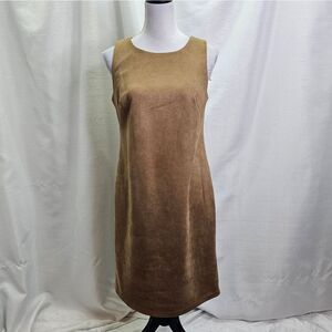 Shelby & Palmer Tan Faux Suede Sheath Dress Size 6